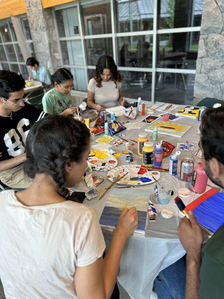 Students at Painting Event