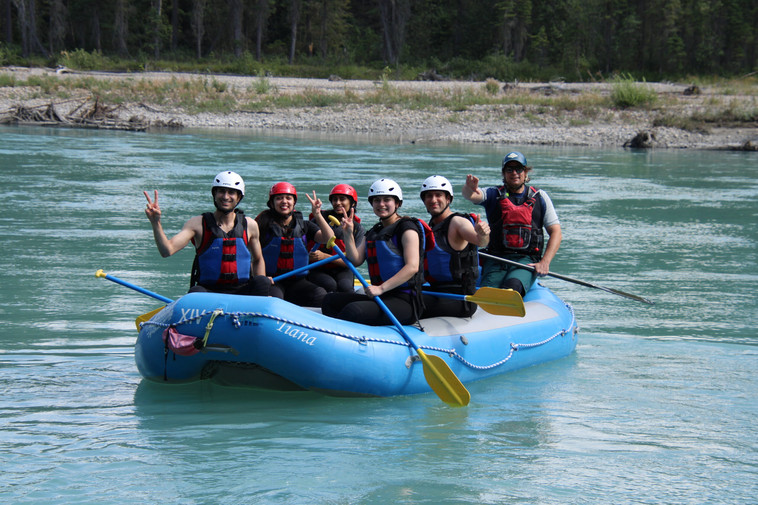 Students on a rafting trip